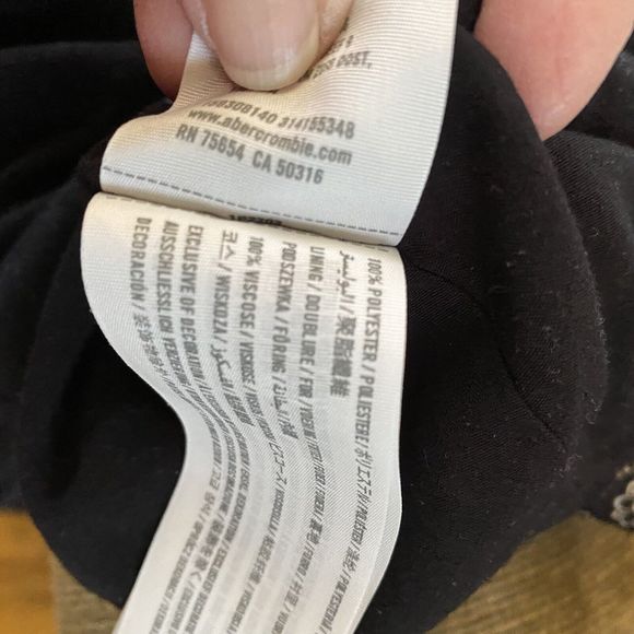 Abercrombie & Fitch Sleeveless Lined Floral Black White Swing‎ Dress Size XS - Picture 11 of 11